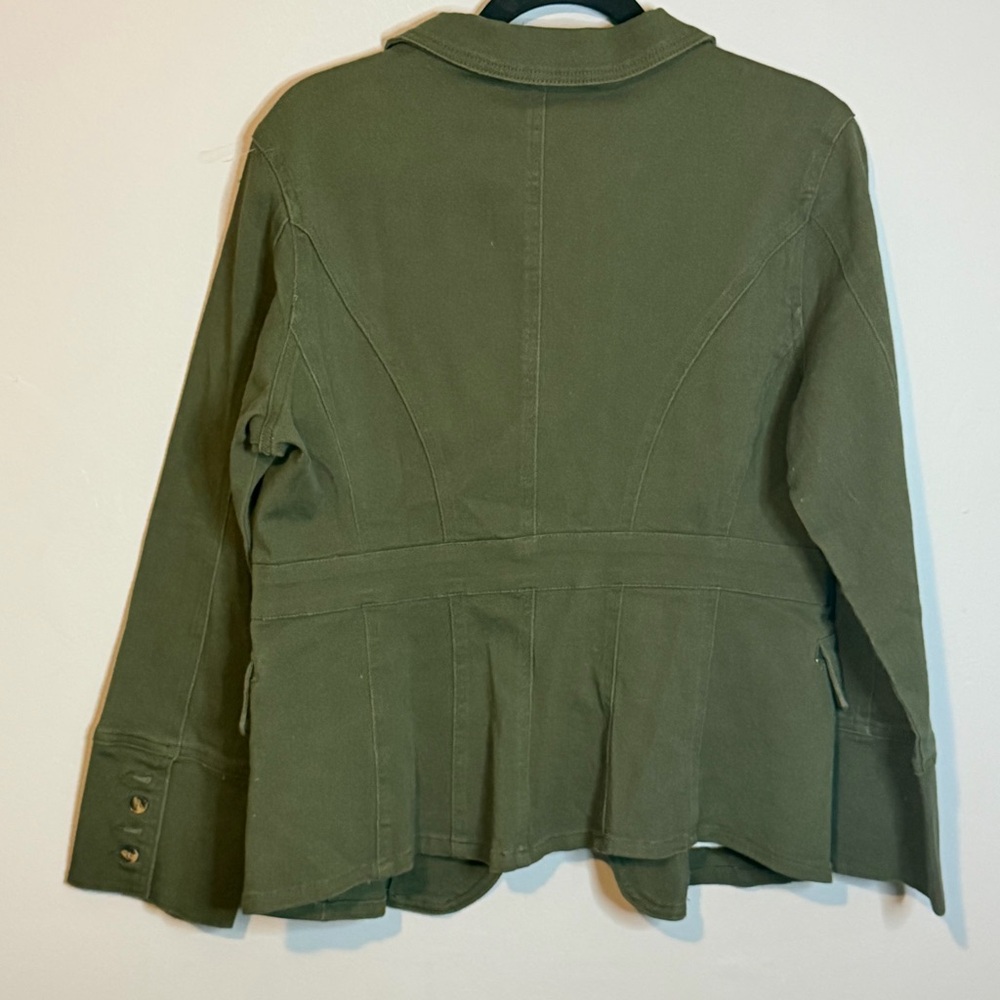NWT Allegra K Olive Double-Breasted Blazer - Picture 3 of 4